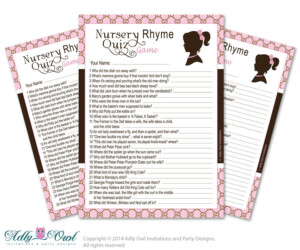 Girl Vintage Nursery Rhyme Game Find Rhyme By