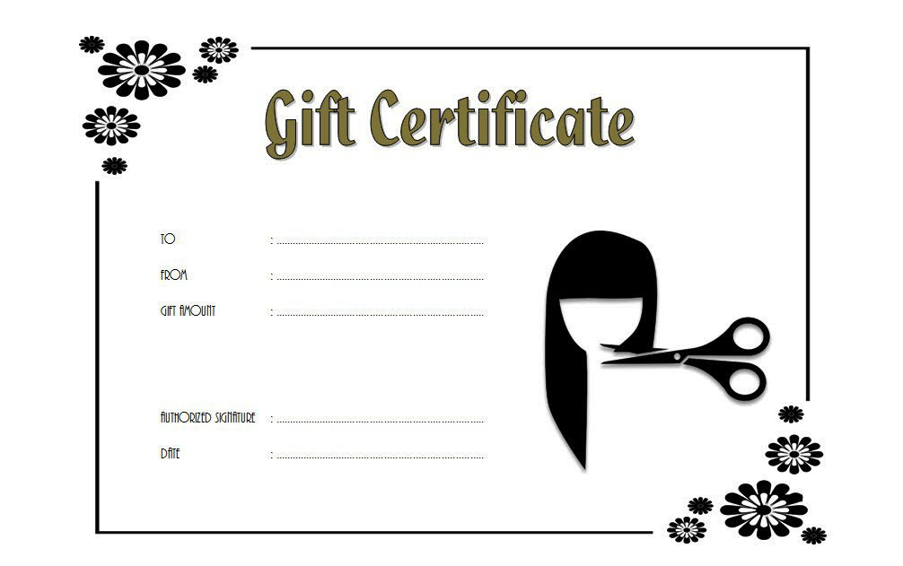 Printable Hair Salon Gift Certificate Template Free NewFreePrintable