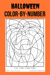 Halloween Color by Number Worksheet Education