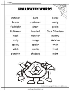 Halloween Reading Comprehension Worksheets For First Grade