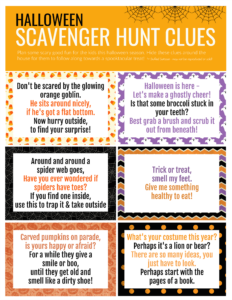 Halloween Scavenger Hunt Printable Clues For Kids Treasure