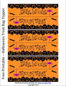 Halloween Treat Bag Topper Printable Flour On My Face