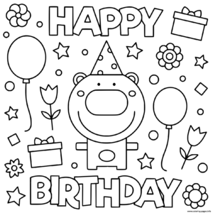 Happy Birthday Boy Coloring Pages Coloring Home