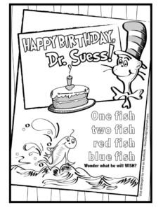 Happy Birthday Dr Seuss Coloring Pages Printable Enjoy