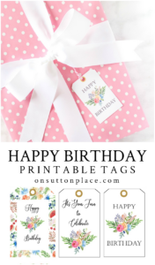 Happy Birthday Free Printable Gift Tags Birthday Tags