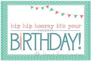 Happy Birthday Printable Card PDF