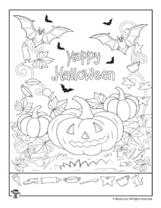 Happy Halloween Hidden Pictures Activity Page Woo Jr