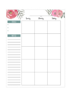 Happy Planner Free Printable Pages Floral Paper Trail