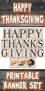 Happy Thanksgiving Printable Banner Set Woo Jr Kids