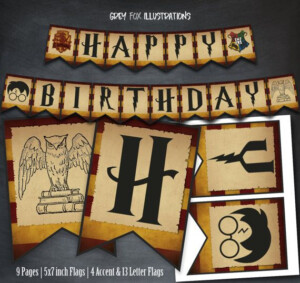 Harry Potter Banner Harry Potter Birthday By