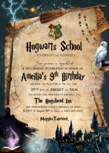 Harry Potter Invitation Harry Potter Party Harry Potter