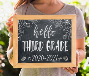 Hello Third Grade Sign First Day Of 3rd Grade Printable