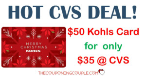 HOT BUY 50 Kohls Gift Card For 35 CVS