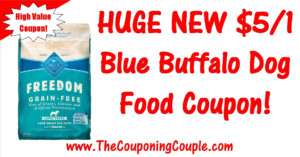 HUGE Blue Buffalo Dog Food Printable Coupon 5 00 1 Coupon