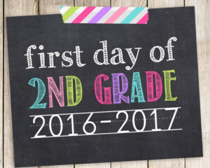 Items Similar To First Day Of 2nd Grade 2016 2017 Photo