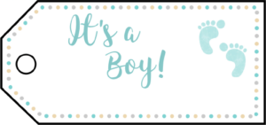 Its A Boy Footprints Gift Tags Printable Gift Tag