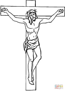 Jesus On The Cross Coloring Page Free Printable Coloring