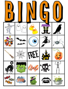 Kids Halloween Party BINGO Cards FREE PRINTABLE