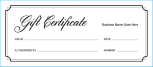 Latest Blank Gift Certificate Template Which Can Be Used