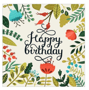 Lush Greenery Free Printable Birthday Cards Happy