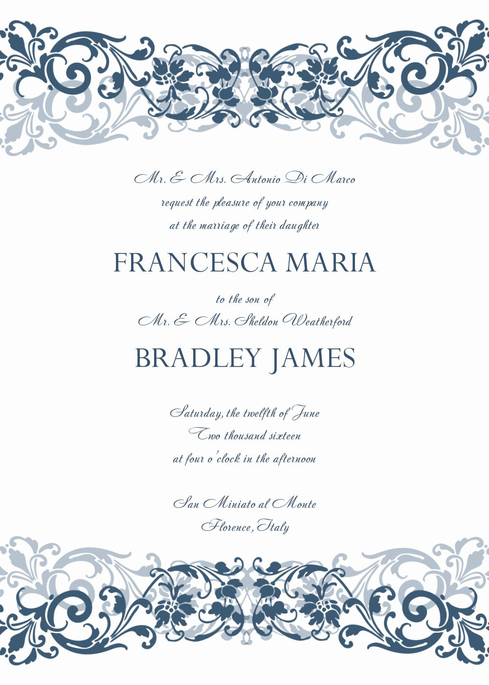 Microsoft Word Wedding Invitation Templa Wedding 