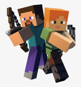 Minecraft Characters Steve And Alex Free Transparent PNG