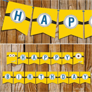 Minion Happy Birthday Banner Printable Totally Free