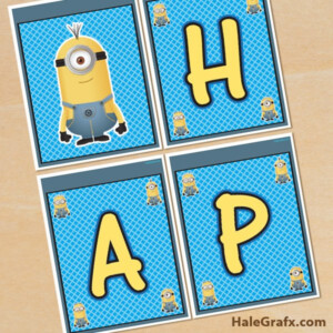 Minions Free Printable Happy Birthday Banners Oh My