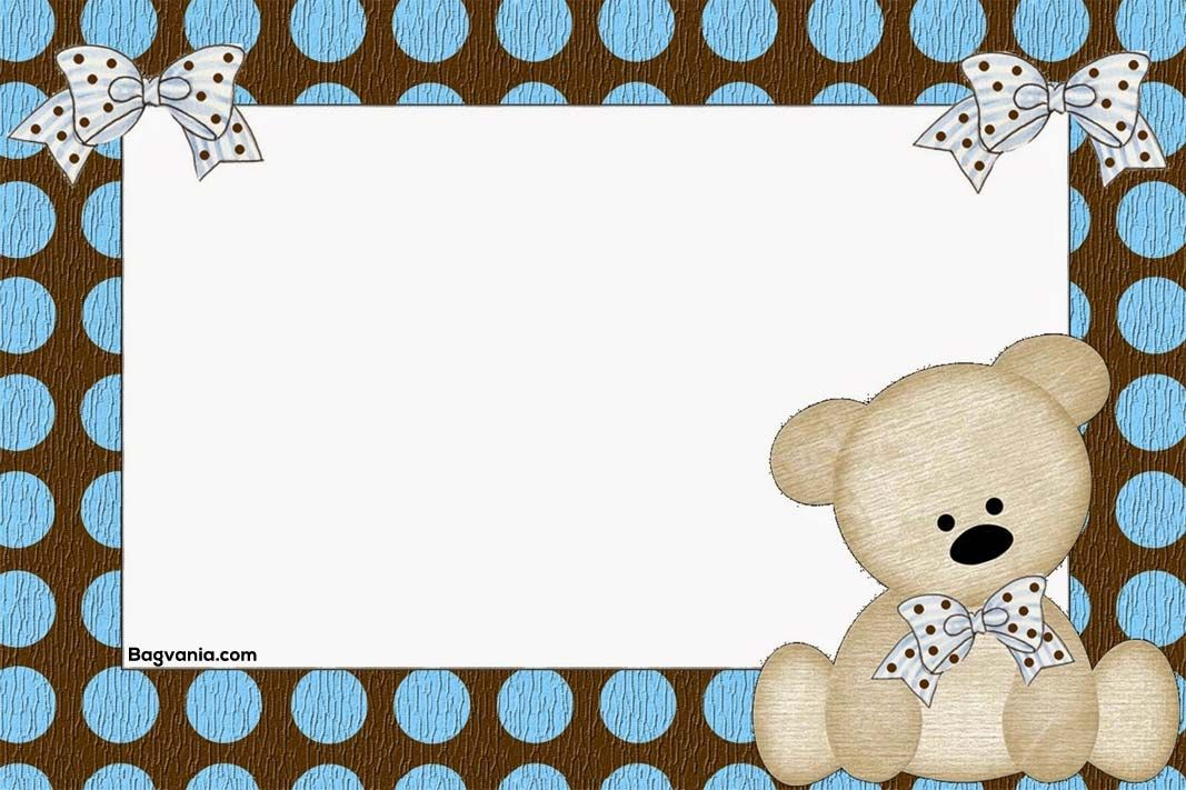 Nice Free Teddy Bear Birthday Invitation Templates 