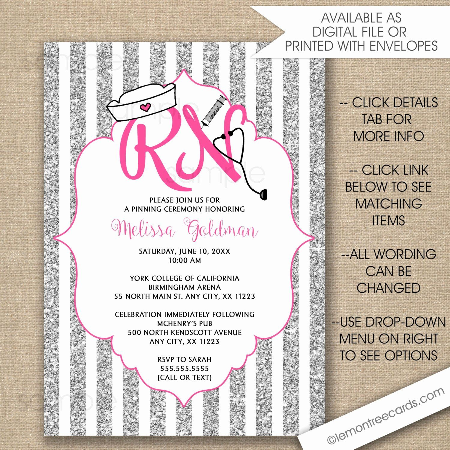 Nursing Graduation Invitation Templates Free Fresh Nurse 