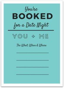 Printable Date Night Invite No Excuses Date Night