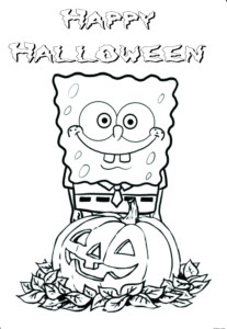 Printable Halloween Spongebob Coloring PagesFree Printable