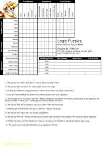 Printable Logic Puzzles For 3Rd Grade Printable