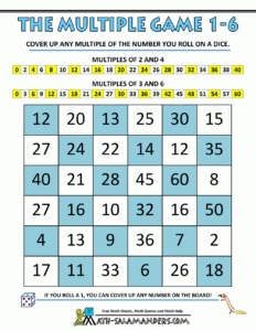 Printable Multiplication Games For 3Rd Grade