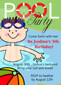 Printable Pool Party Invitations Pool Party Invitations