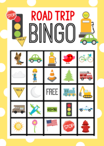 Printable Road Trip Bingo Game For Kids Road Trip Bingo