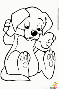 Puppy Outline Coloring Page Coloring Home