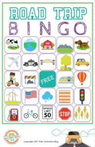 Road Trip Bingo Printable Game Free Download Of 6 Travel