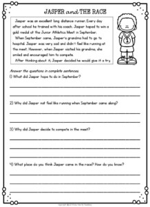 Second Grade 2nd Grade Reading Comprehension Worksheets