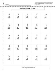 Second Grade Multiplication Worksheets Times Tables