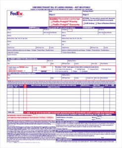 Simple Bill Of Lading Template 11 Free Word PDF