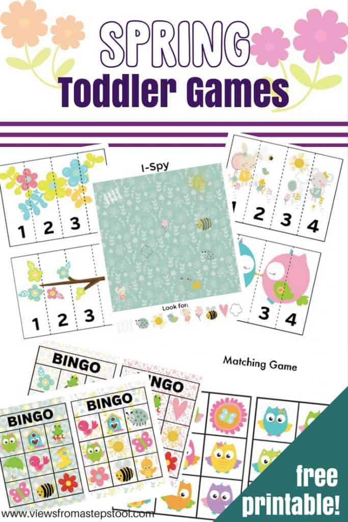 Spring Themed Printable Games For Toddlers And Preschoolers