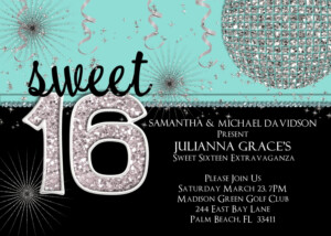 Sweet 16th Birthday Invitations Templates Free DREVIO