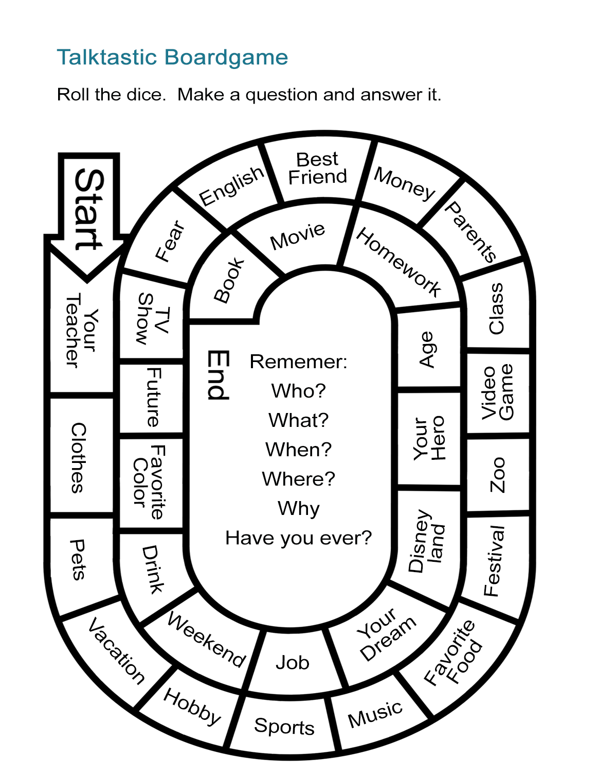 Esl Conversation Board Games Printable Pdf NewFreePrintable