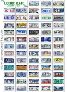 The License Plate Game Printable A Simple Something