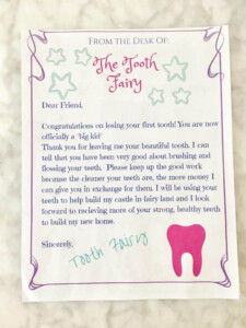 Tooth Fairy Receipt And Letter Printables Crafty Little