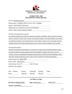 Verification Forms Imperial Valley College Imperial