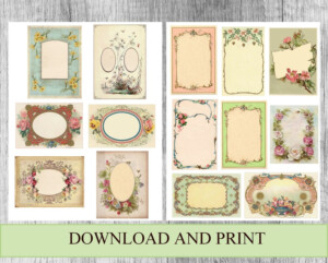 Victorian Blank Labels Printable Add Text Printable