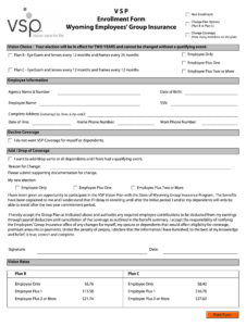 Vsp Enrollment Form 2020 Pdf Fill Online Printable