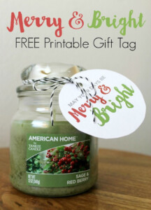 Washi Tape Santa Candle Free Printable Gift Tags